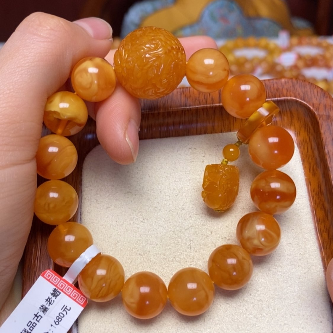 【闪购商品】蜜蜡手链未镶嵌手串