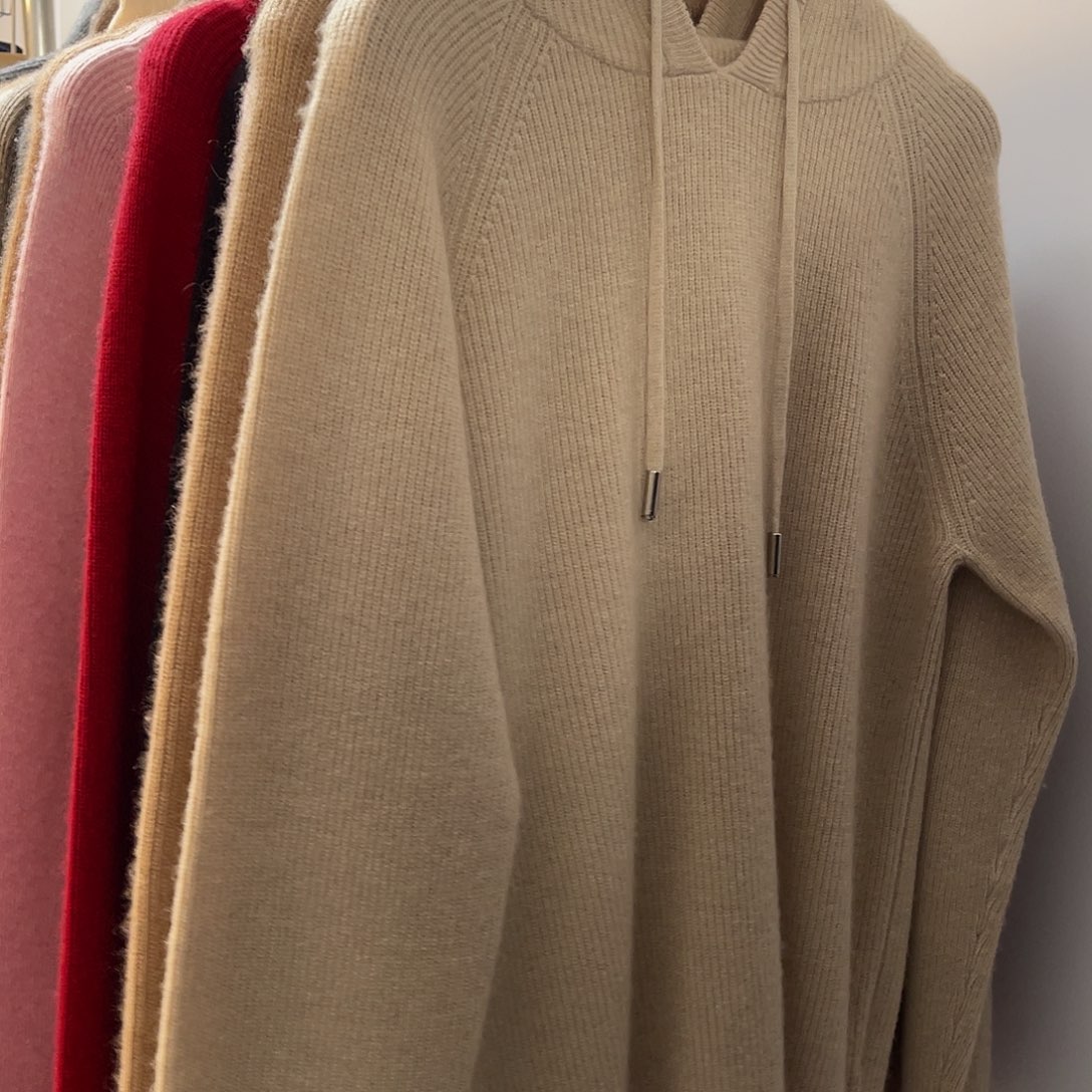 经典 基础 连帽 羊绒衫