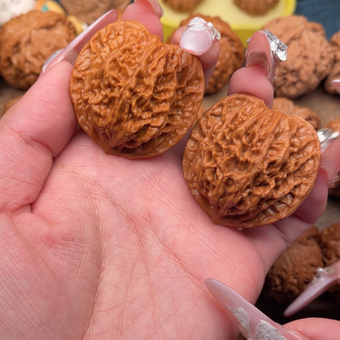 把件文玩核桃全品精配桃心盘龙纹40