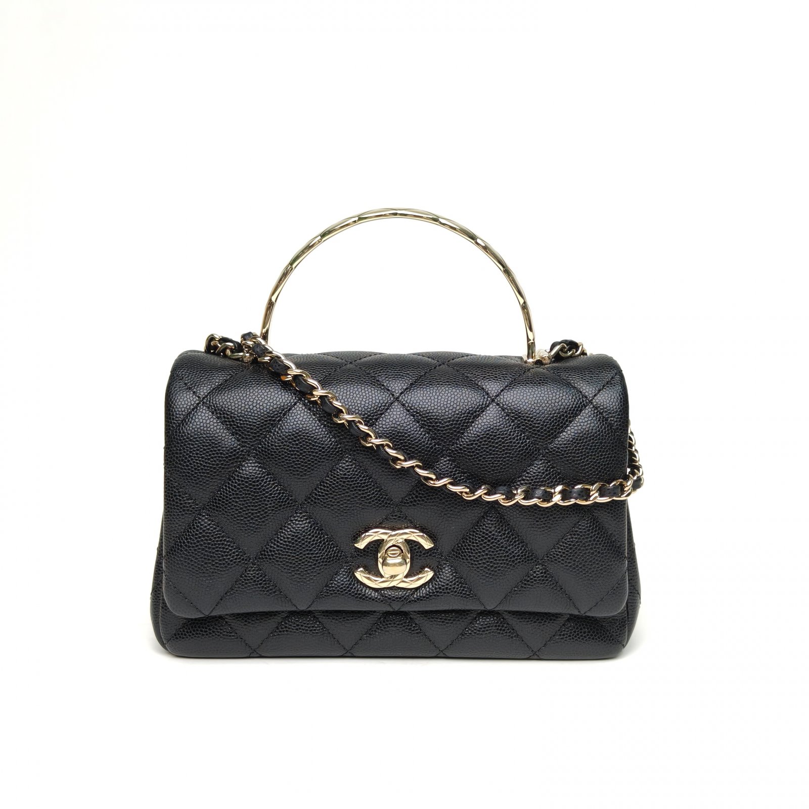 99新 Chanel/香奈儿 【黑黑】25S coco crush handle 手柄包 黑色