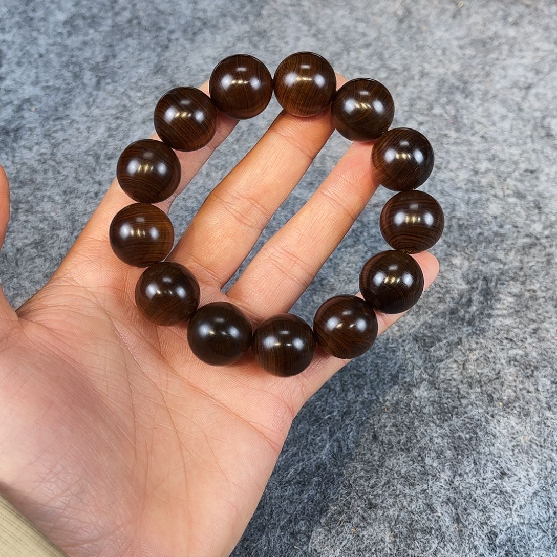 柏木（崖柏）江绿色手串五灵脂1.8