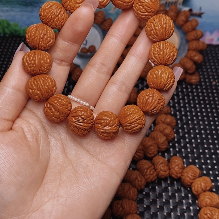 桃核手串三*龙纹桃核