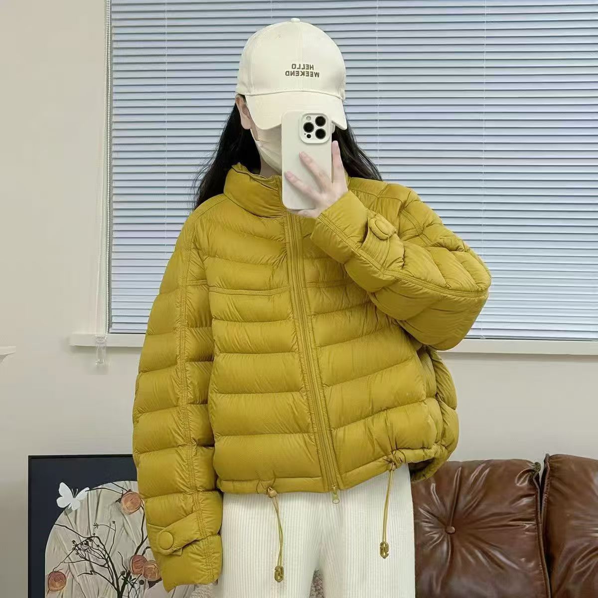 纯雅云感排骨石墨烯云绒服女新款宽松立领超好看短款外套