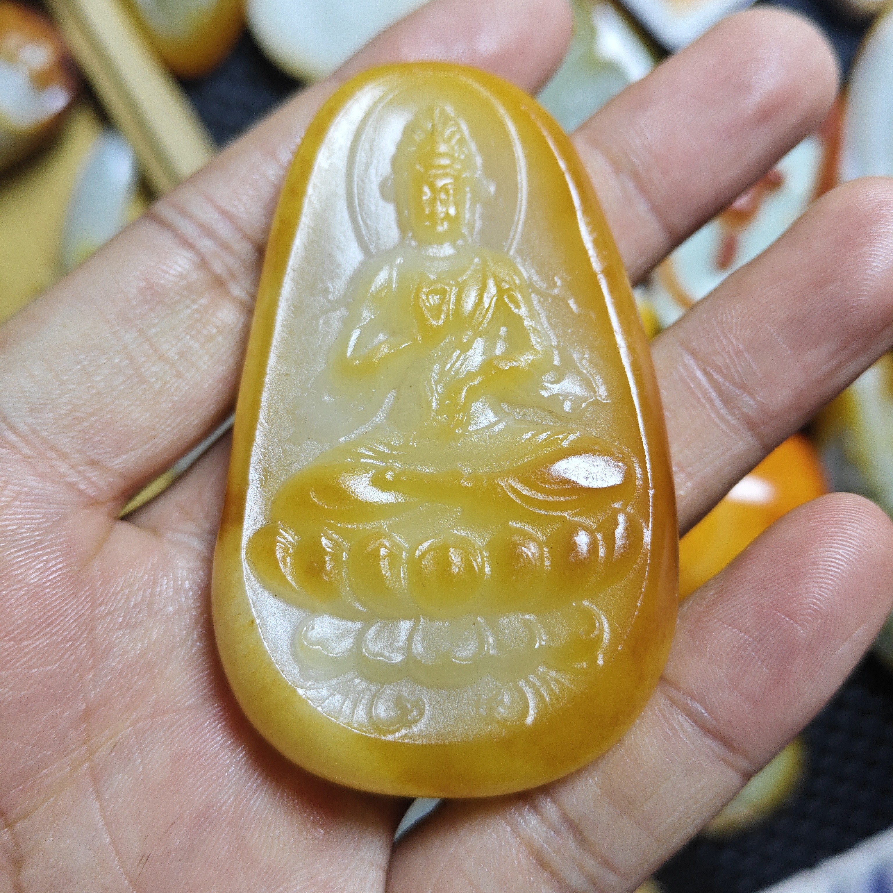 特色手工艺手工雕刻观音