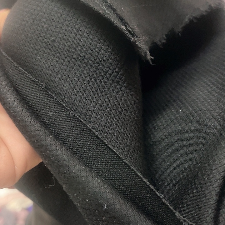 黑色小微格夹丝布料一米