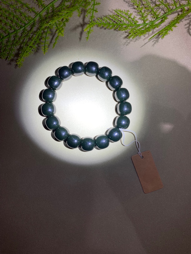 塔青老型珠手串12*13mm17颗(毕)