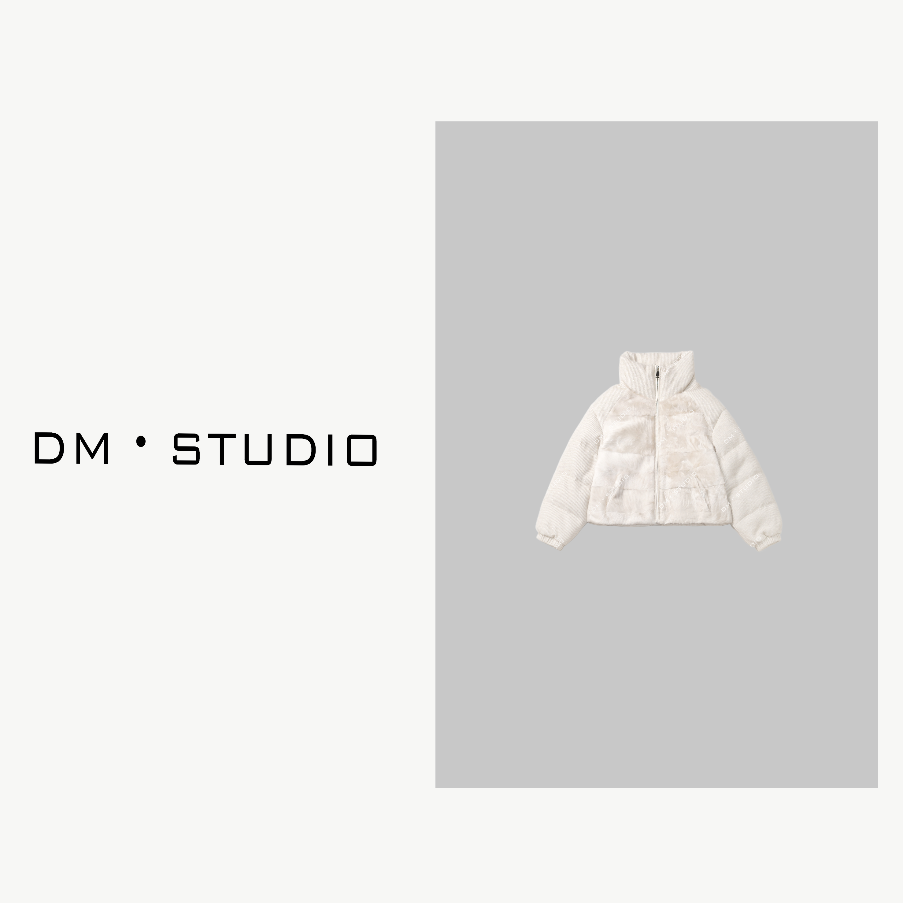 -DM•STUDIO/冬季厚款千金轻奢风高级感鹅绒服拉链外套（28166）