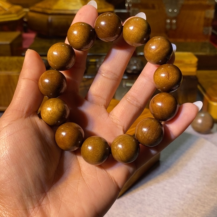 金丝楠金丝楠木小叶手串1.8