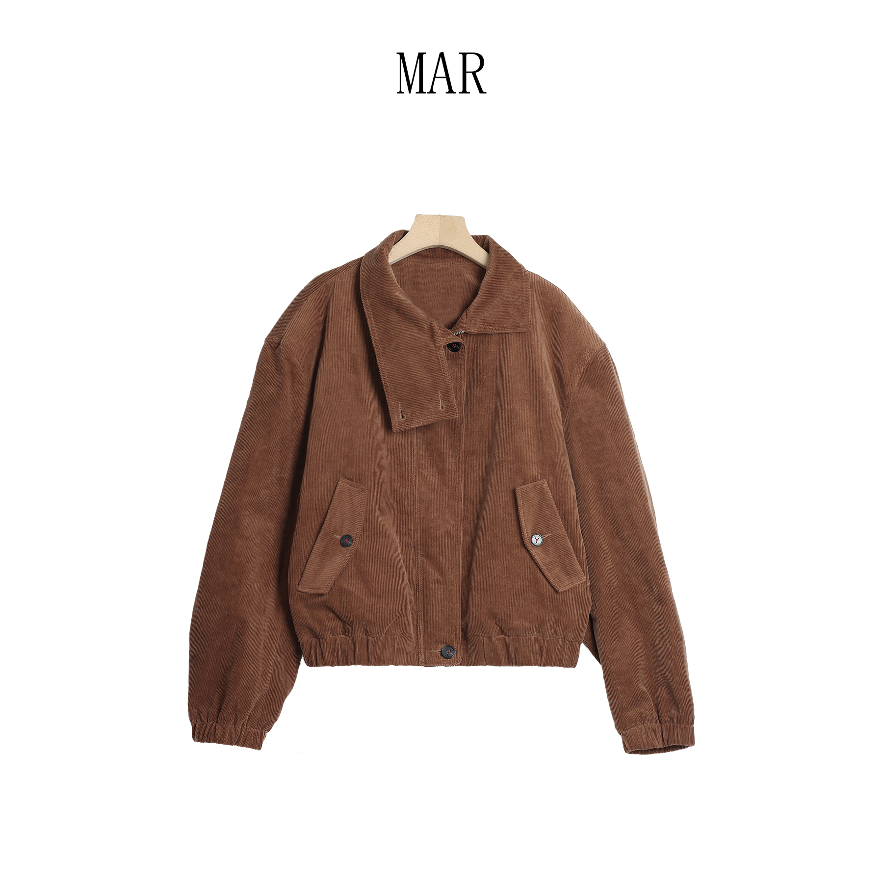 MAR 春季复古休闲翻领廓形灯芯绒外套女ME24WR092