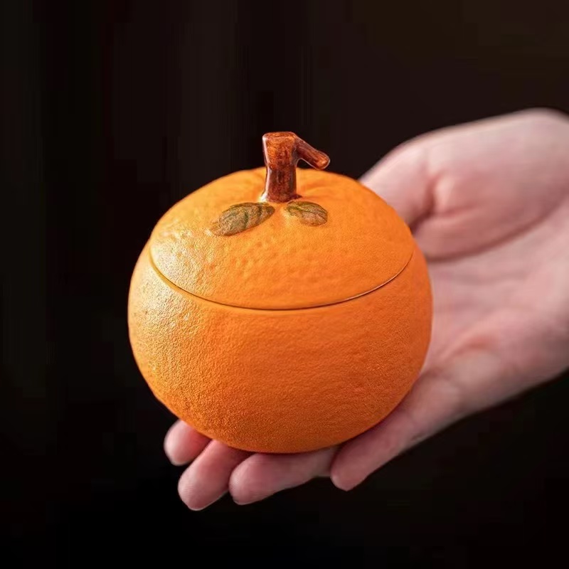 万事大橘小茶叶罐迷你罐密封罐-5431