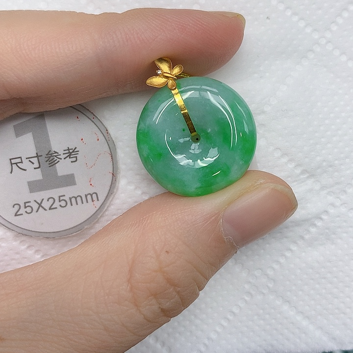 颈饰18K金镶嵌翡翠1345678899
