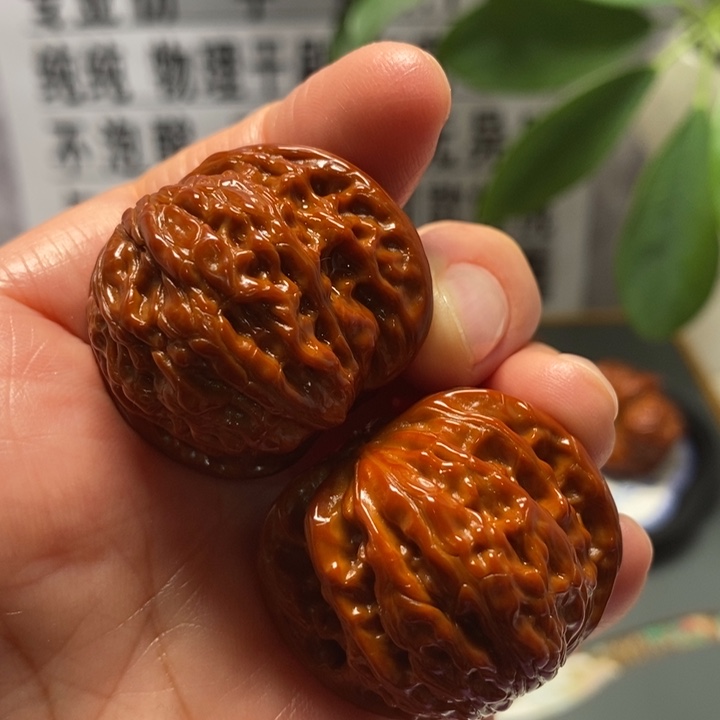 文玩核桃把件35磨盘