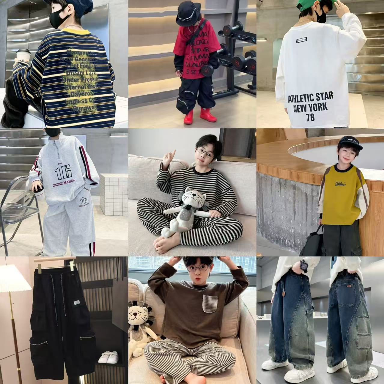 新【二号链接】200-299男童冬装2025新帅气潮酷中大童冬套装炸街潮