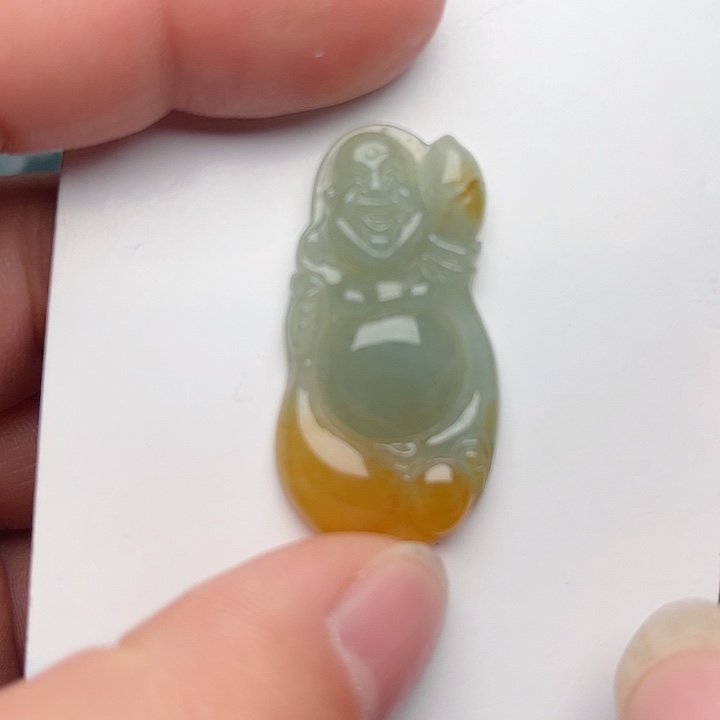 翡翠颈饰未镶嵌布袋佛