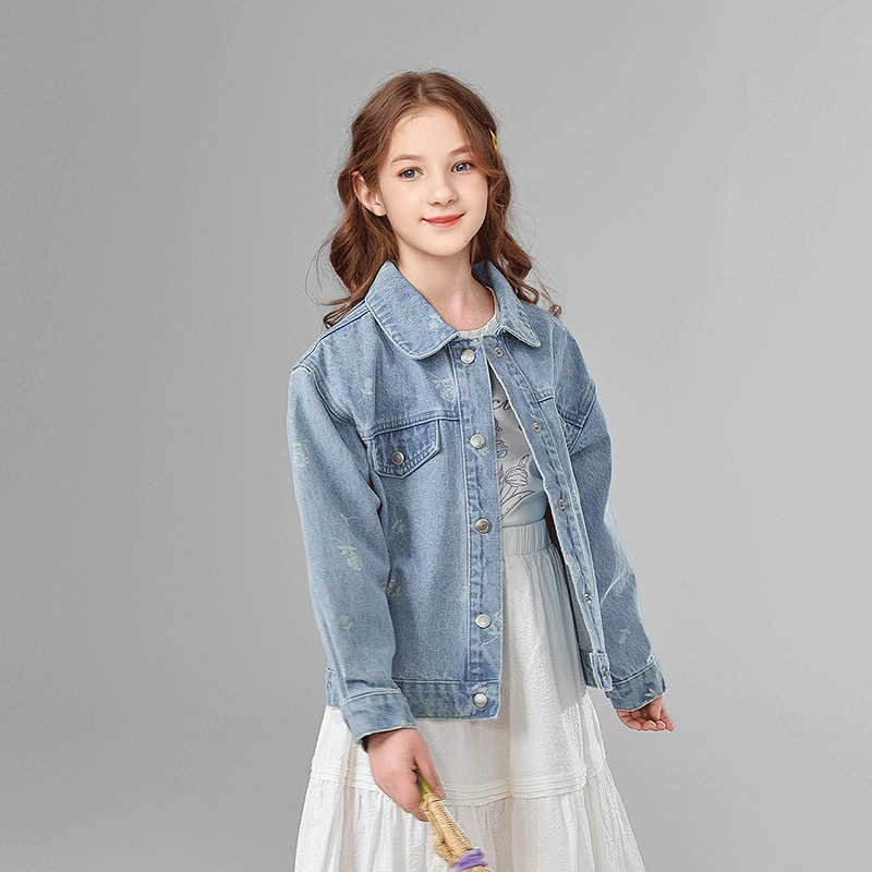 DEESHA/笛莎【 牛仔外套】童休闲百搭百搭上衣女童春装932512801