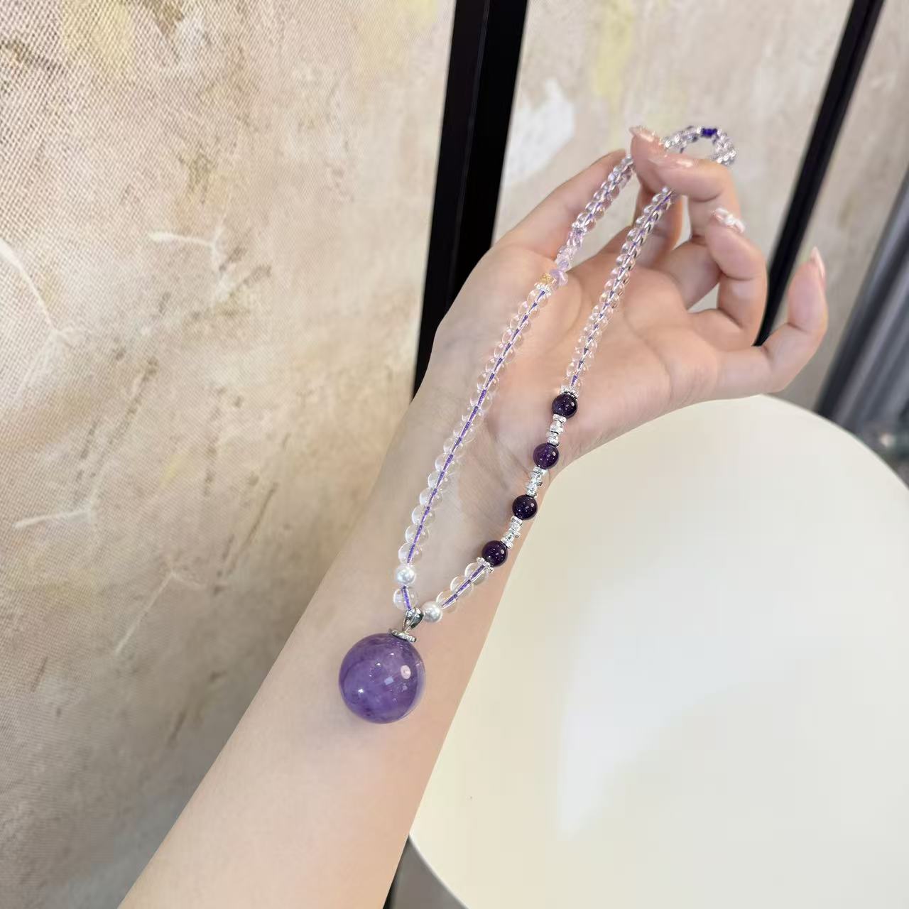 源源手作*幽紫星辰项链 FL33 YL154