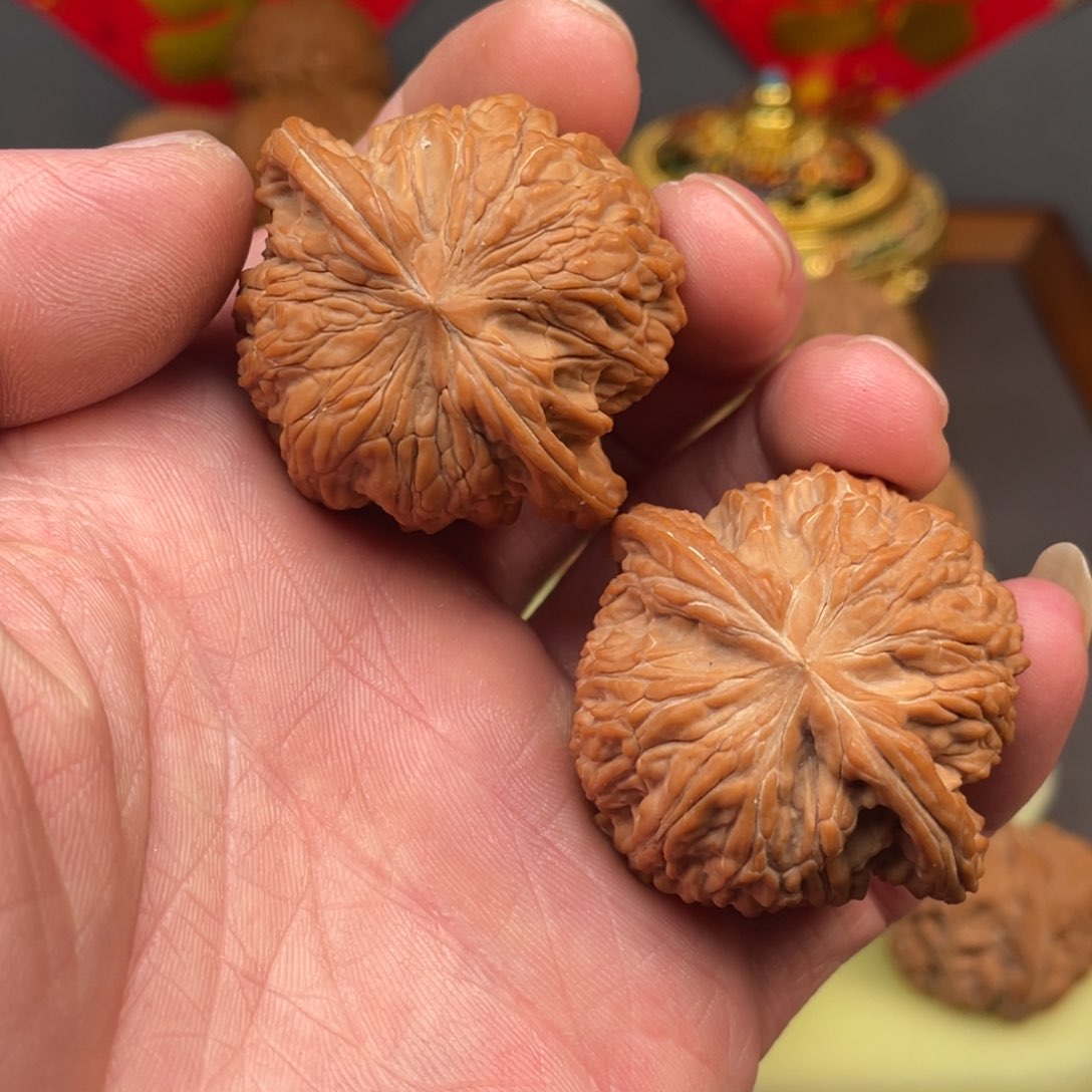 核桃把件红皮山地磨盘：41全品