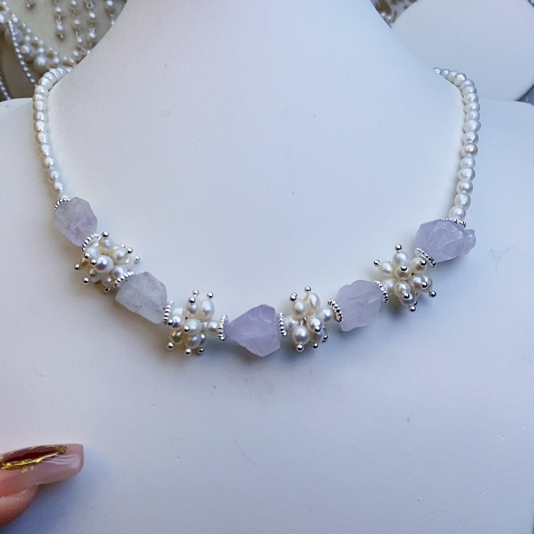 淡水珍珠颈饰银S925镶嵌