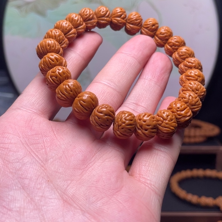 时***肆手串桃核13蟠桃手串