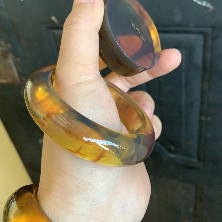 天然缅甸琥珀手镯
