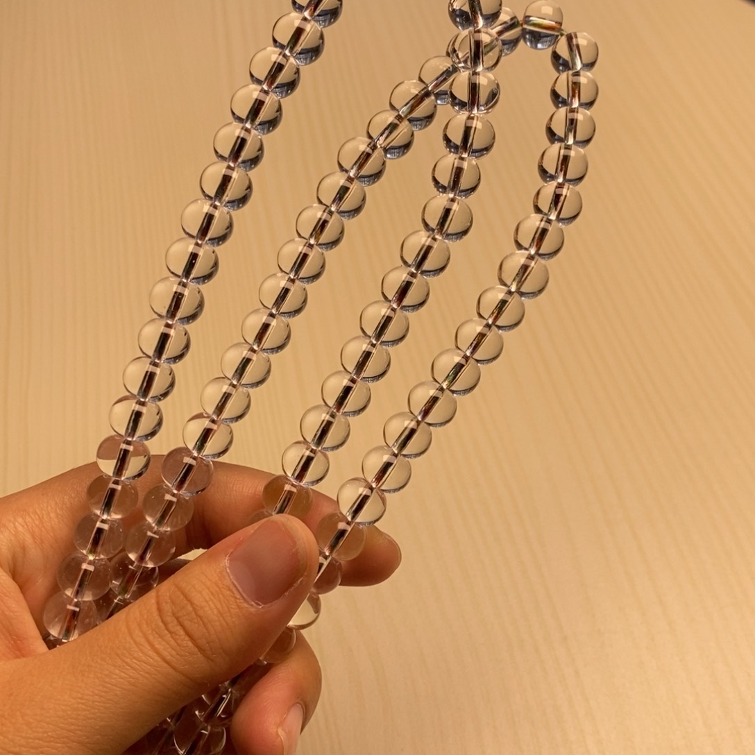 手持108颗白水全净体 素圈