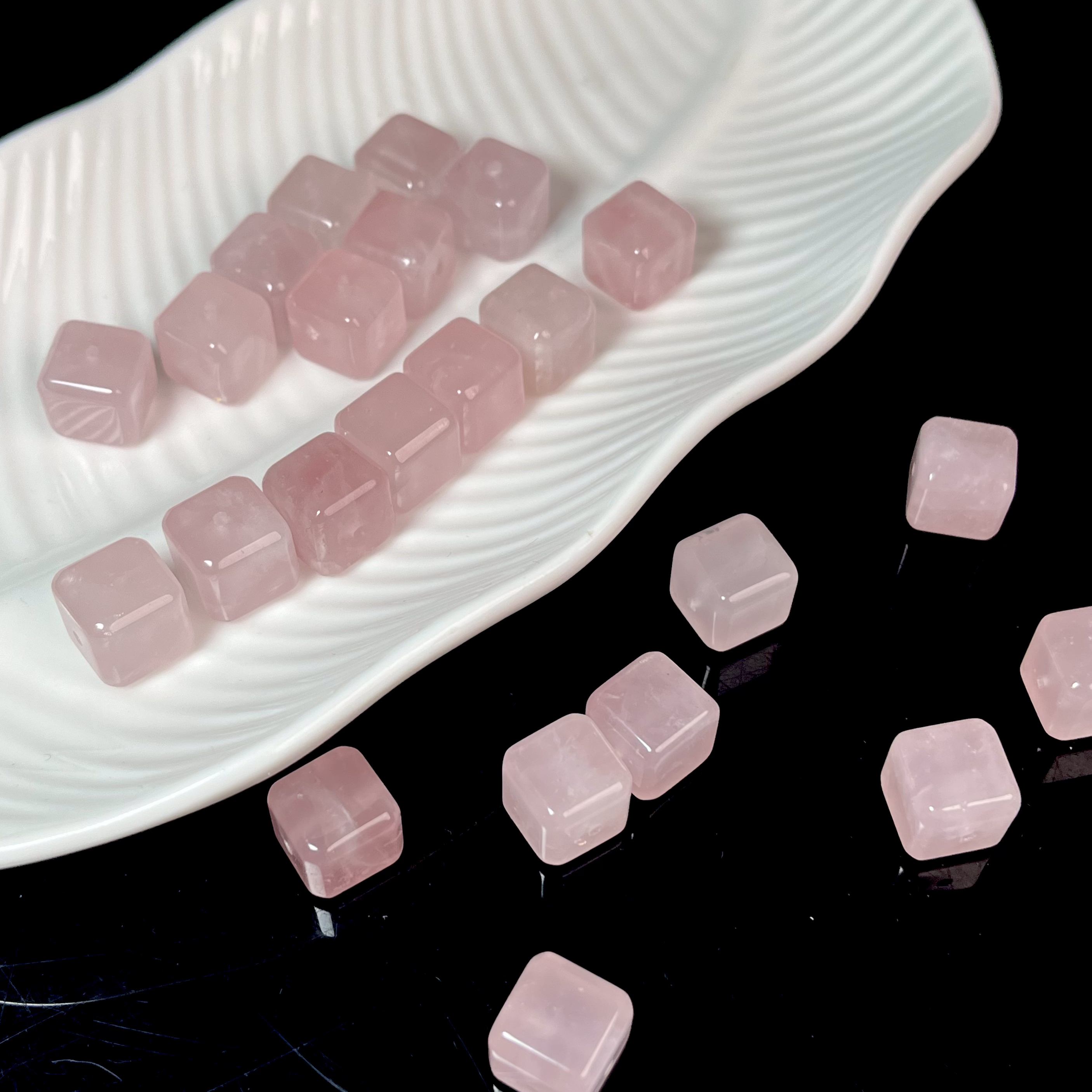 粉晶方糖11*11配饰diy手串DZ334多样性发其一