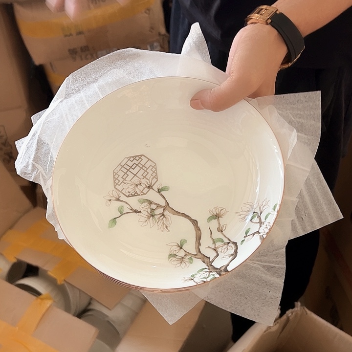 微瑕介意勿拍破损包赔 幽香木兰6只盘