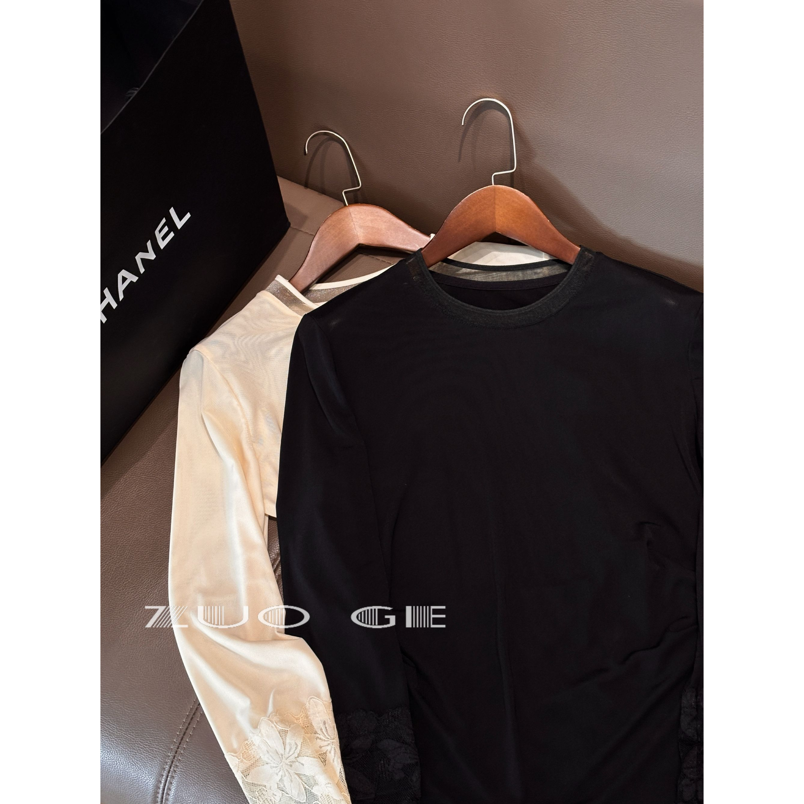 【现货】可机洗~秋新中式蕾丝袖口长袖T恤洋气褶皱打底衫上衣