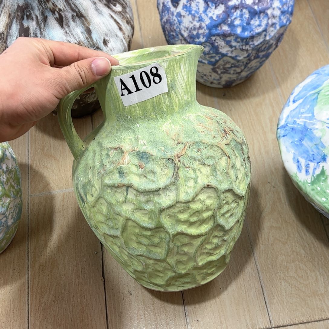 陶瓷狗**草108花瓶摆件创意