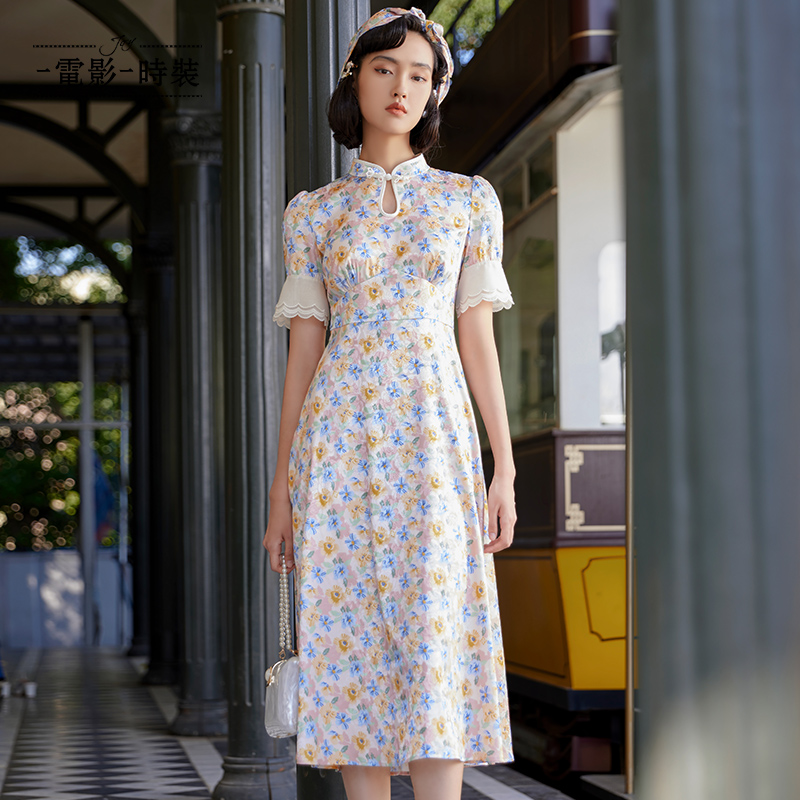 【蜜思仝】一电影一时装改良旗袍连衣裙碎花显瘦FCJL127675