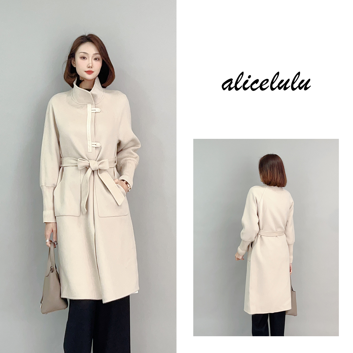 5 ALICE “静奢之美”毛呢大衣 设计领口 软糯羊毛 S2141916Kr