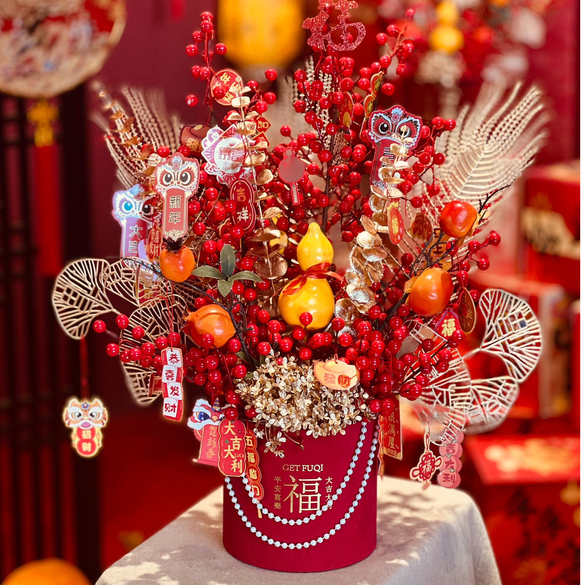 乔迁之喜新年开业搬家福桶客厅布置用品摆件福桶