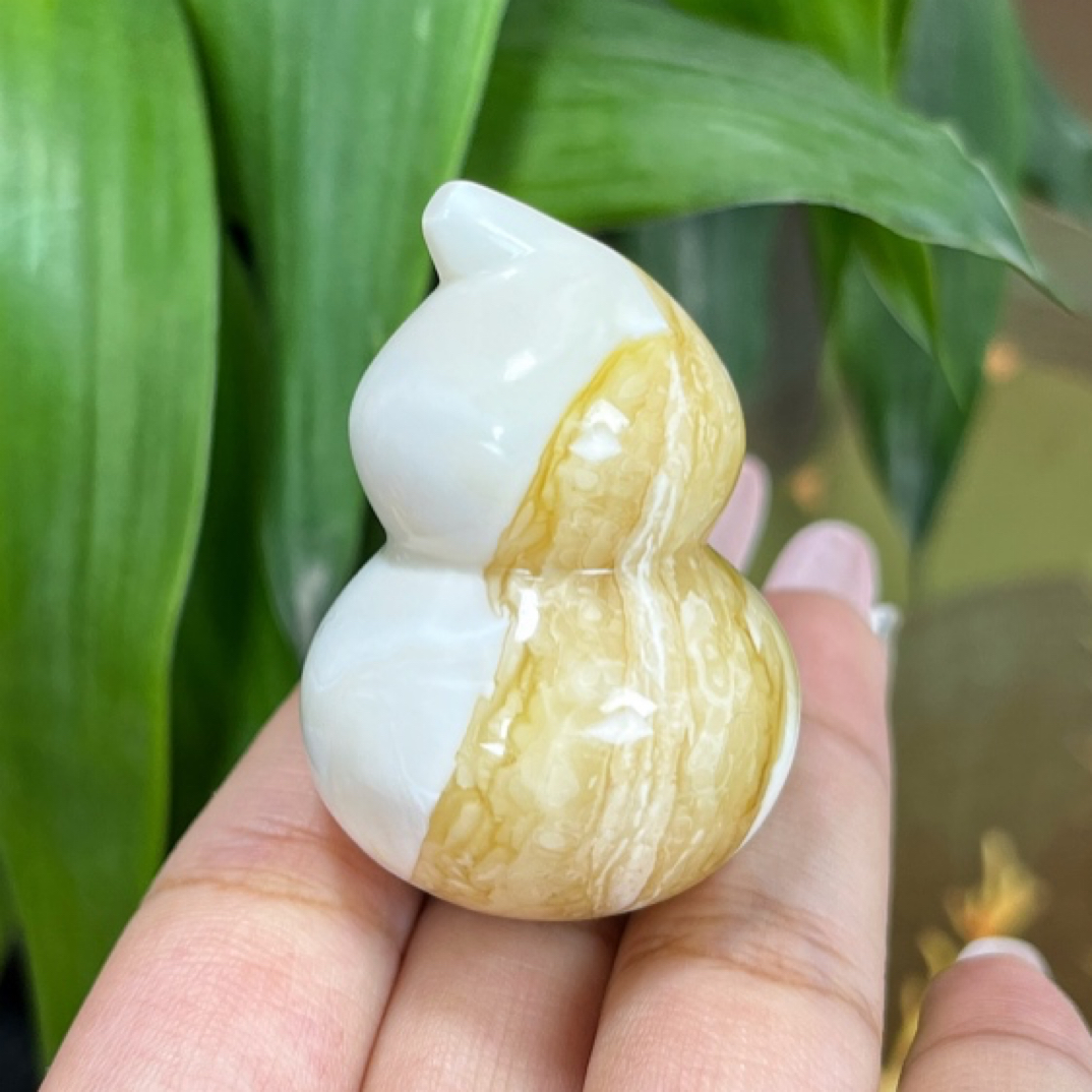 俄料浓蜡虎皮妖花半阴阳葫芦意境好蜡质浓郁纯天然原矿琥珀蜜蜡