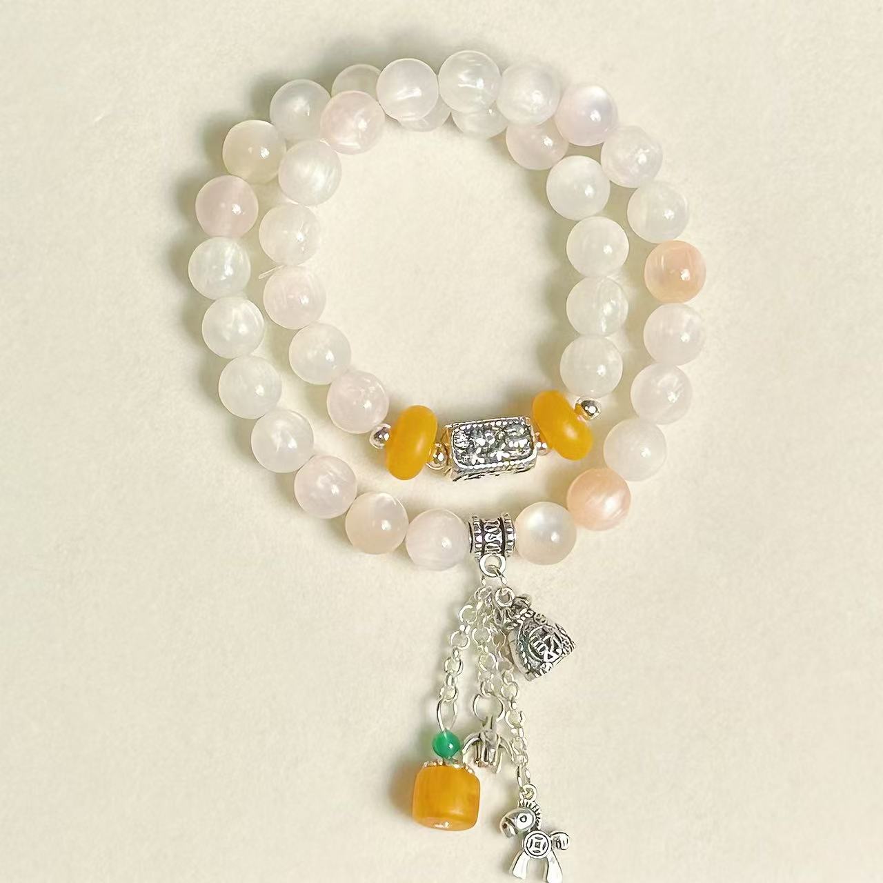 工艺云珠双圈创意饰品手串【无礼盒】—-2363