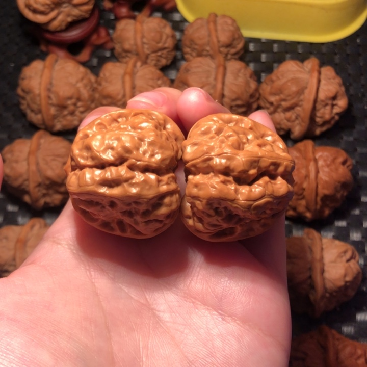 黑***馬文玩核桃把件蛤蟆