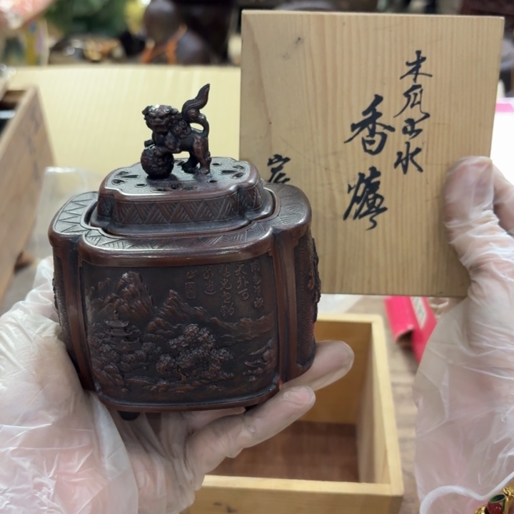 合金古美术置物摆件