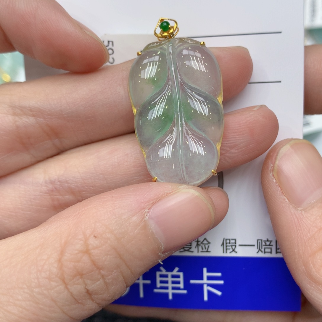 翡翠颈饰18K金镶嵌1234566788888