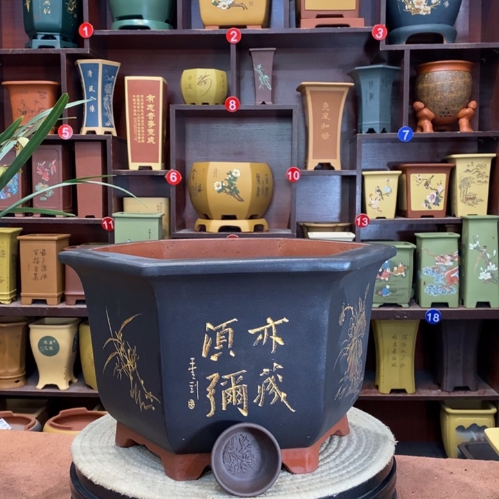 紫砂花盆紫砂花盆