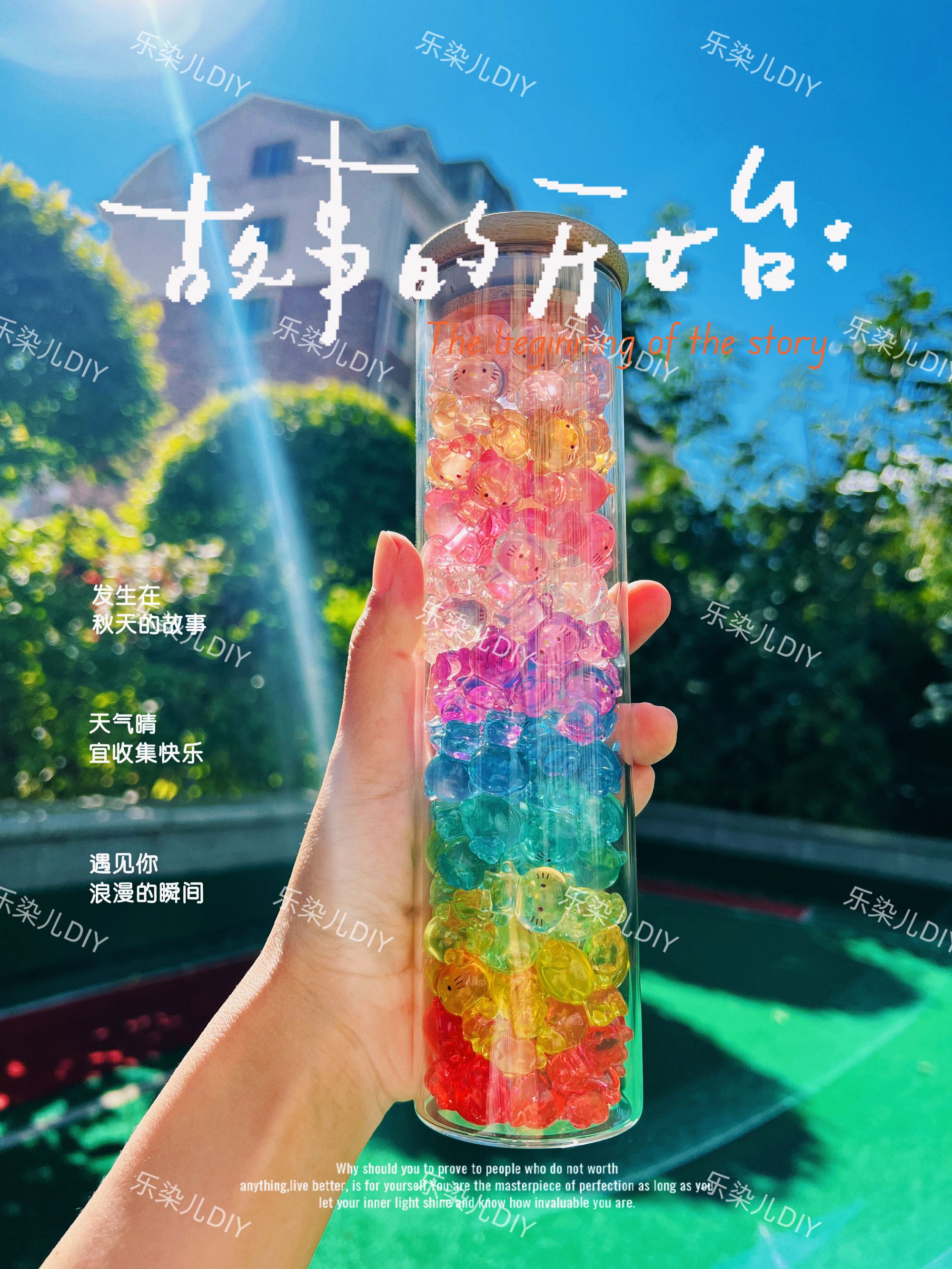 【乐染儿DIY】【超迷你透色KT猫】饰品 桌面摆件