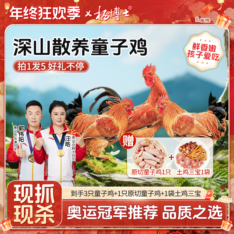 【拍1发5】杨博士土鸡孩子爱吃散养童子鸡仔公鸡新鲜现杀健康美味