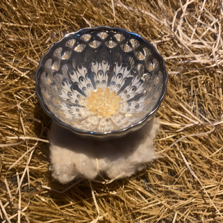 金链银花陶瓷品茗杯