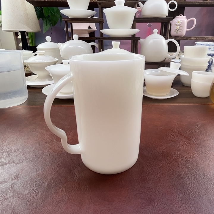 釉烧璞玉瓷400ml可乐杯水杯