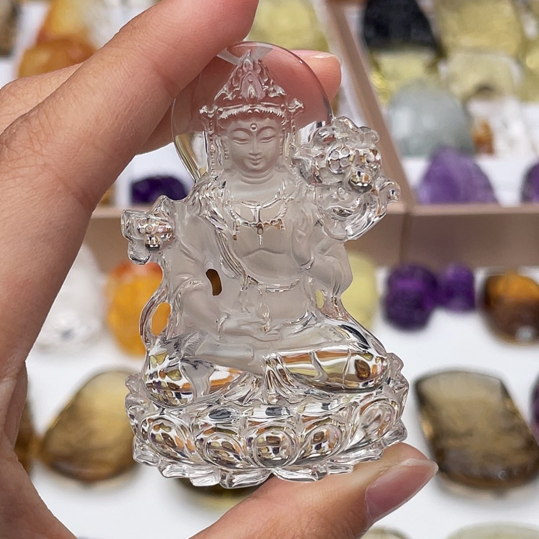 颈饰水晶未镶嵌定制吊坠观音