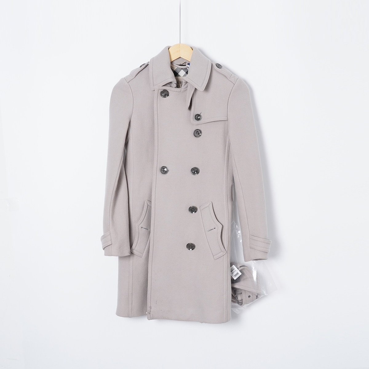 99新 BURBERRY/博柏利 羊毛/YF0152/大衣/UK6码外套中长款冬季