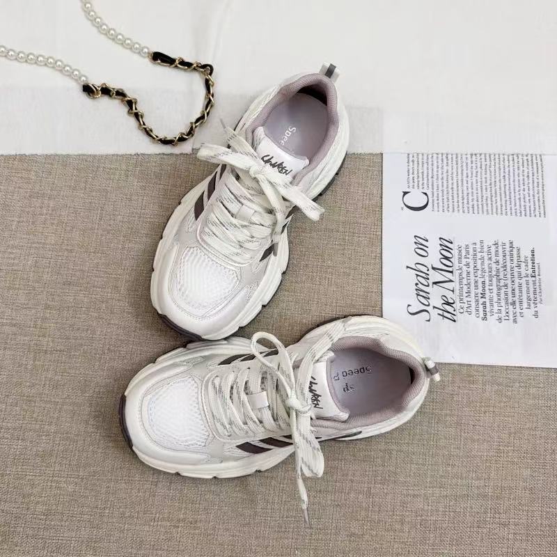 【190200】2025年新款透网夏季老爹鞋女时尚百搭女鞋