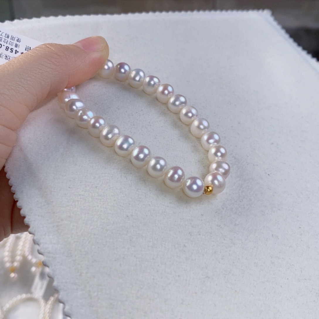 淡水珍珠手绳银S925镶嵌