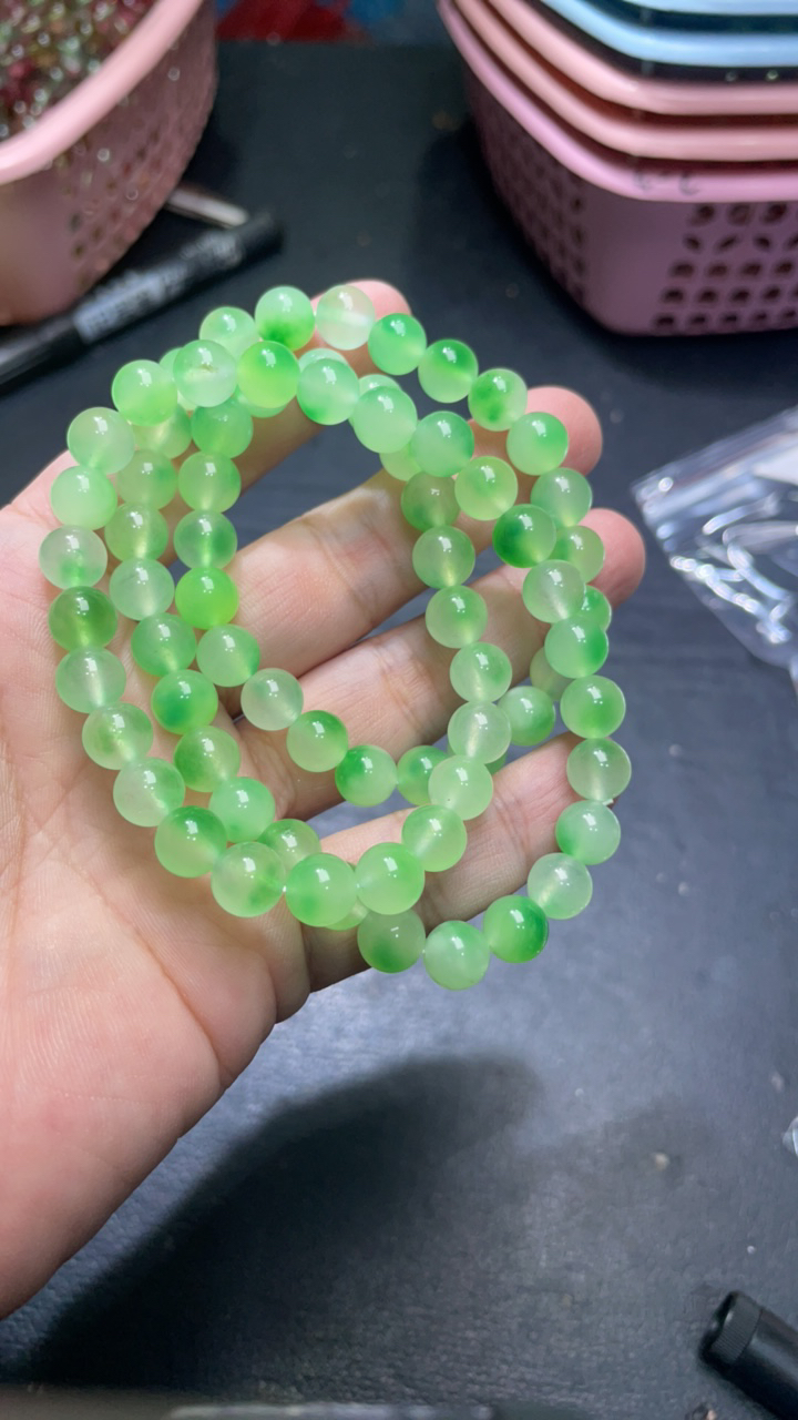 D  903  卡8 三圈飘花手串