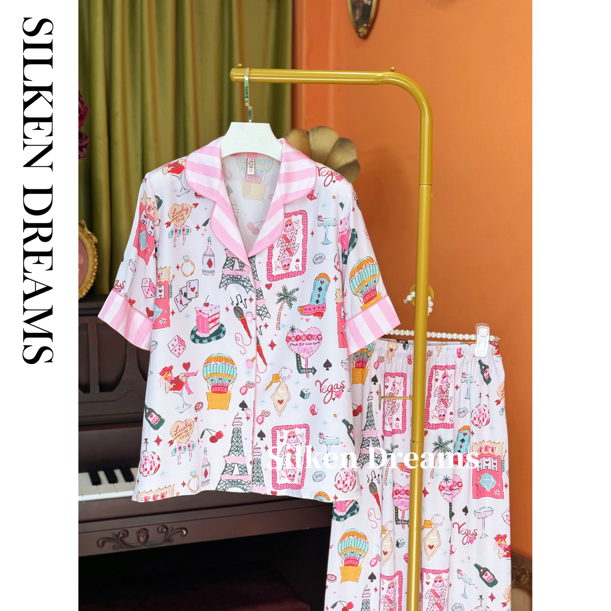 【新时代-吉普赛女郎】夏季可爱时尚潮流可外穿睡衣家居服套装7