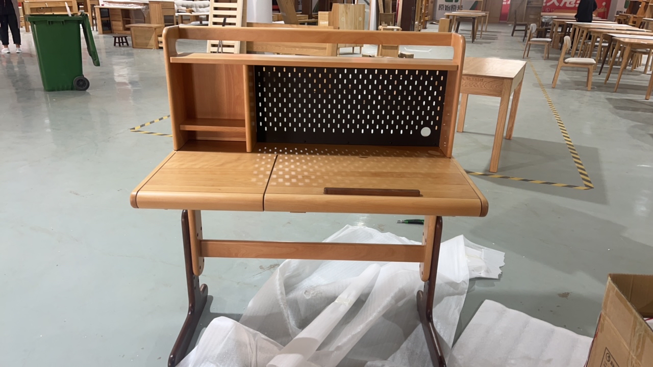 全实木儿童书桌升降书桌榉木儿童写字桌实木学习桌