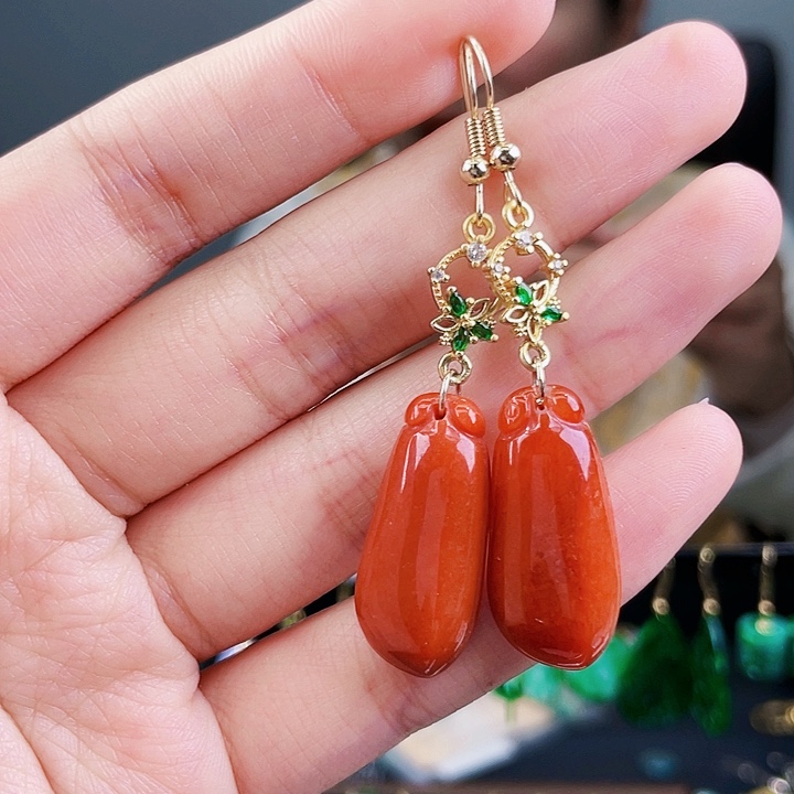 翡翠耳饰未镶嵌饰品